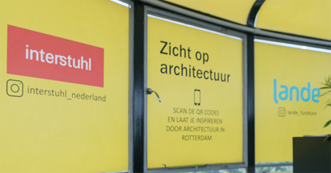 Zicht op Architectuur. Uitzicht op nieuwbouwplannen in Rotterdam.
